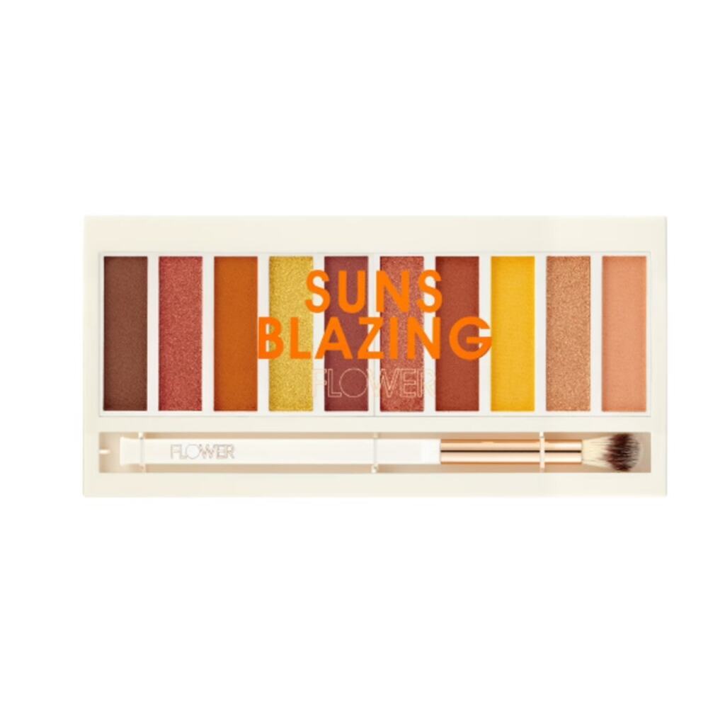 FLOWER BEAUTY Shimmer & Shade‎ 10 Color Eyeshadow Palette -Sun's Blazing